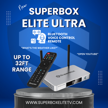 2024 SuperBox ELITE Ultra - Fully Load 6k 4GB Ram + 128GB, Voice Control Remote, ANDROID TV Dual Band Wi-Fi, 7 Days Playback Ultra HD 6K Video Player